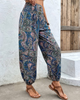 Aubree - dames etnische grafische print broek