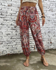 Aubree - dames etnische grafische print broek