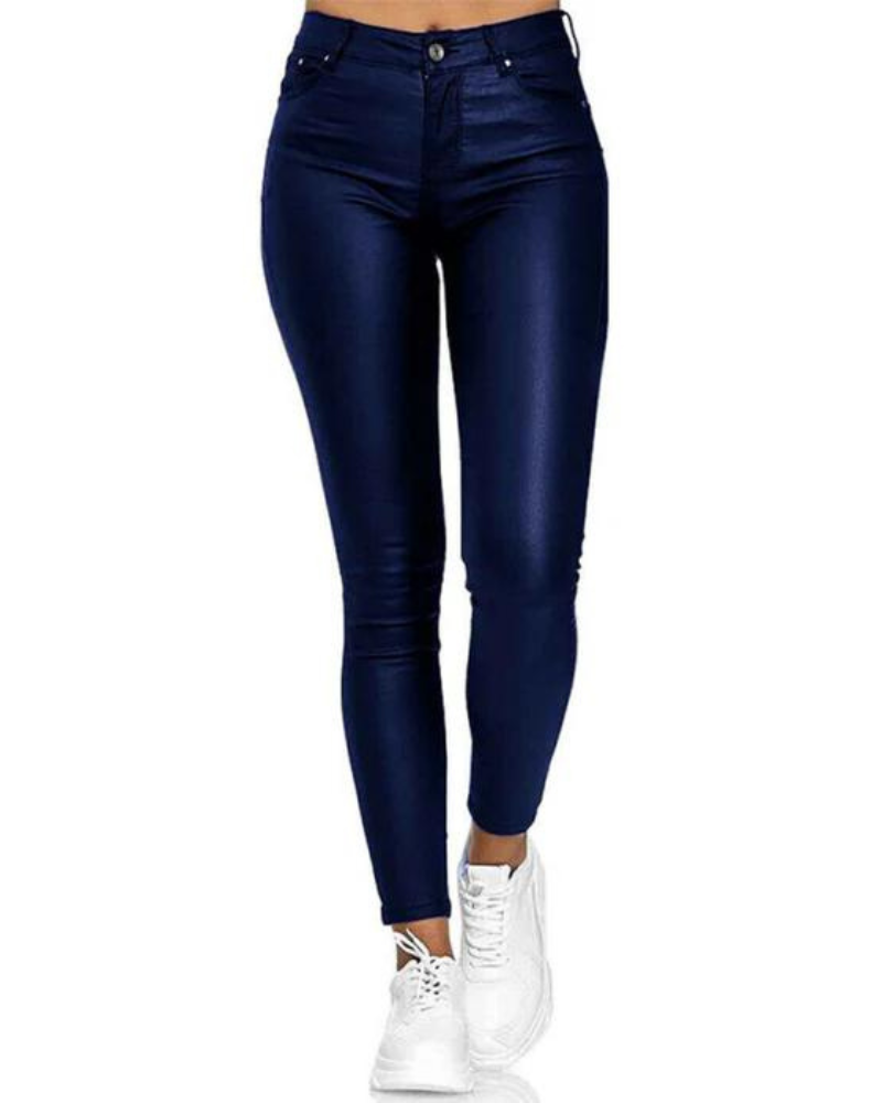 Harmony - Dames Leren Skinny Broek